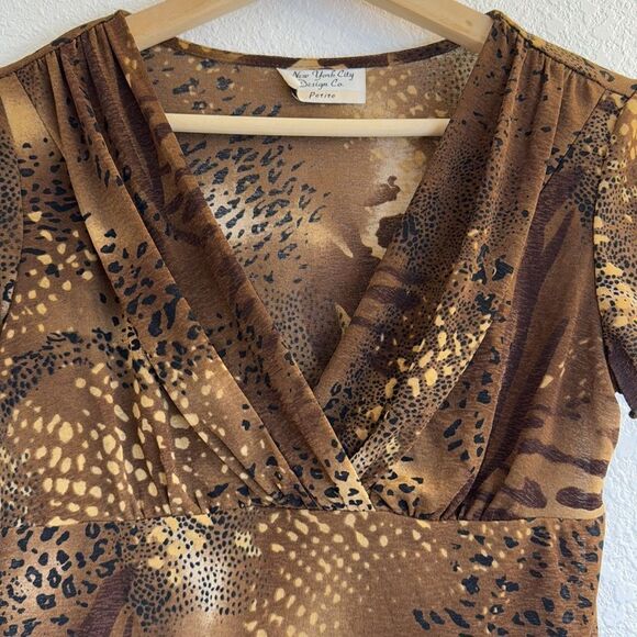 Y2k sheer leopard babydoll blouse - Picture 3 of 8
